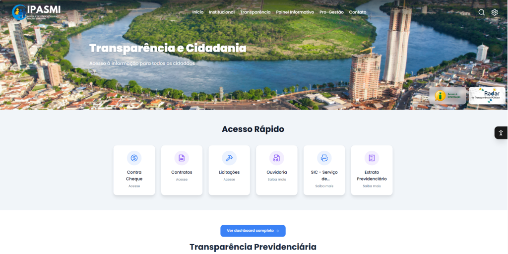 IPASMI IMPLANTA NOVO PORTAL TRANSPARENCIA